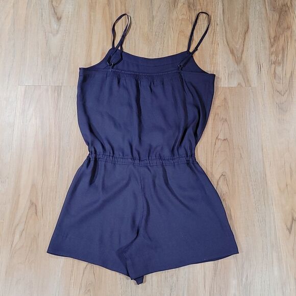 🔹️Loft Blue Lightweight Sleeveless Romper Shorts XSmall - Picture 2 of 8